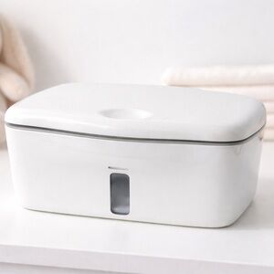OXO Tot Perfect Pull Baby Wipes Dispenser White Weighted One-Handed Open Case